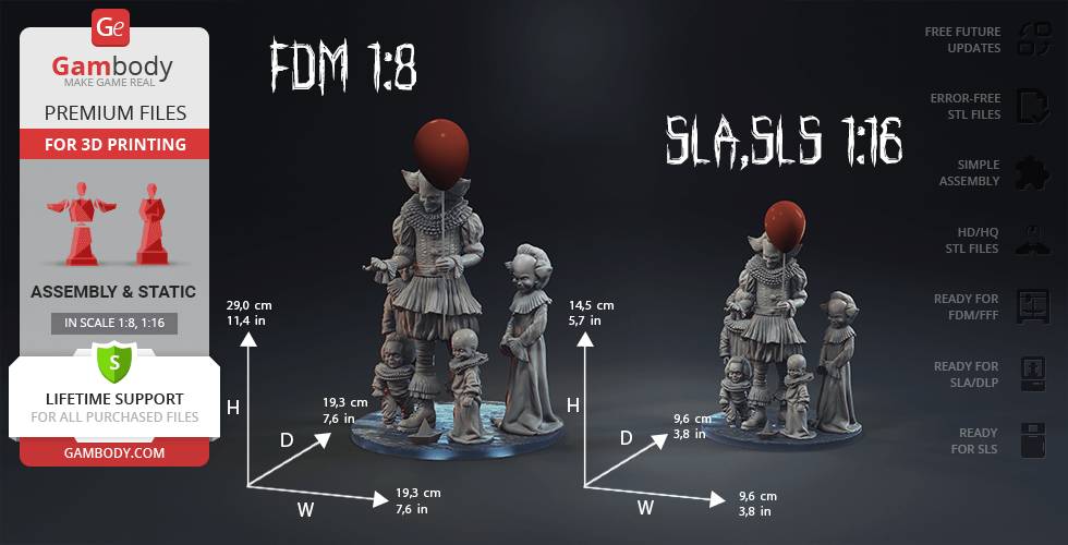 P站图纸印象馆 Gambody 小丑回魂 潘尼怀斯 Gambody 小丑回魂 潘尼怀斯