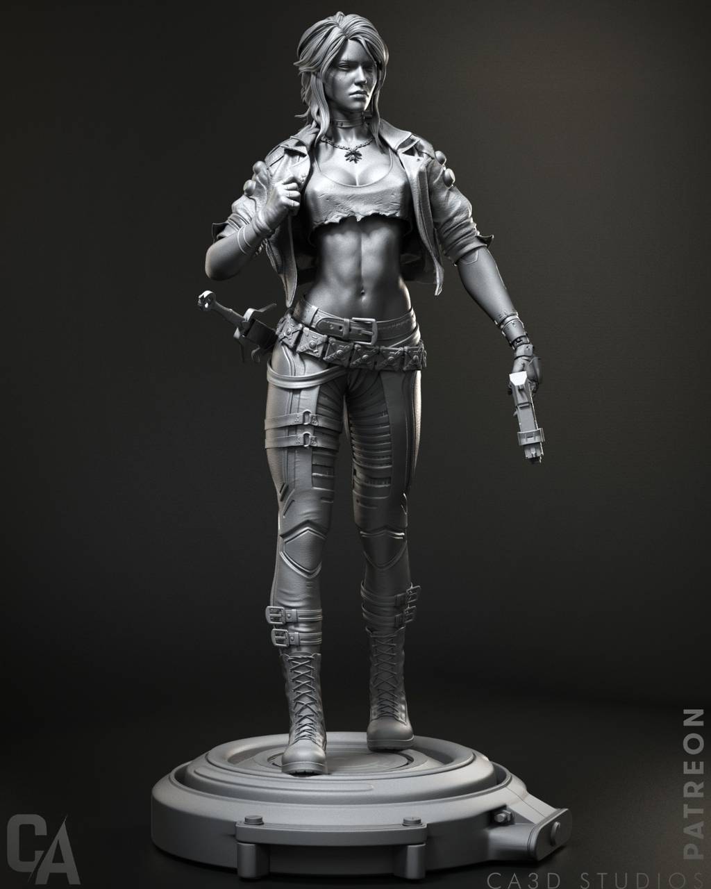 P站图纸印象馆 CA3D 猎魔人 希里 CA3D 猎魔人 希里