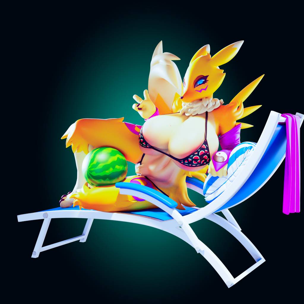 P站图纸印象馆 Officer Rhu 数码宝贝 妖狐兽 Officer Rhu 数码宝贝 妖狐兽