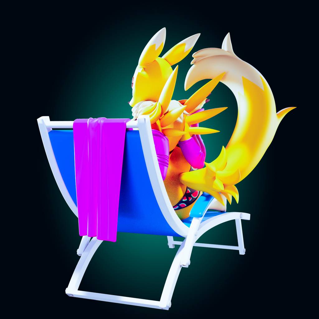 P站图纸印象馆 Officer Rhu 数码宝贝 妖狐兽 Officer Rhu 数码宝贝 妖狐兽