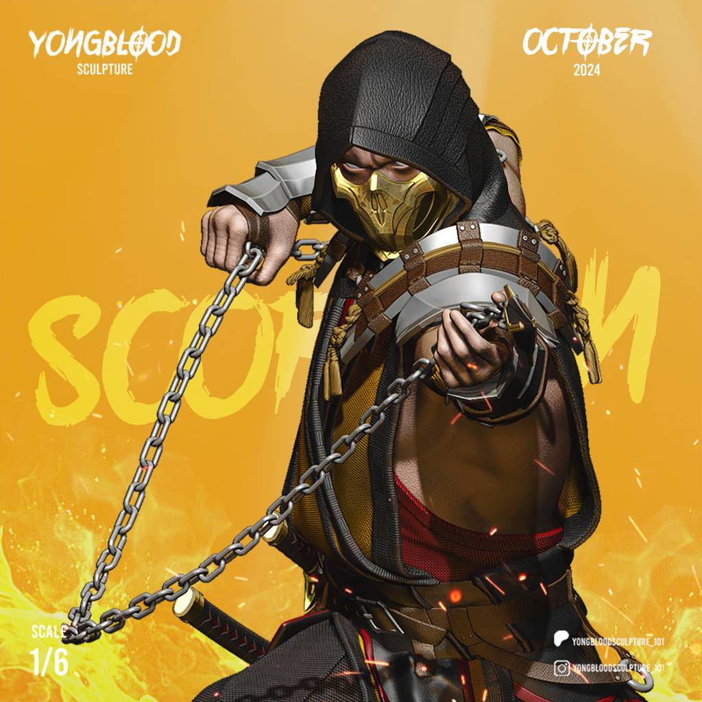 P站图纸印象馆 Yongblood Sculpture 真人快打 蝎子 Yongblood Sculpture 真人快打 蝎子