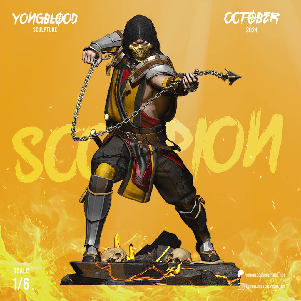 P站图纸印象馆 Yongblood Sculpture 真人快打 蝎子 Yongblood Sculpture 真人快打 蝎子