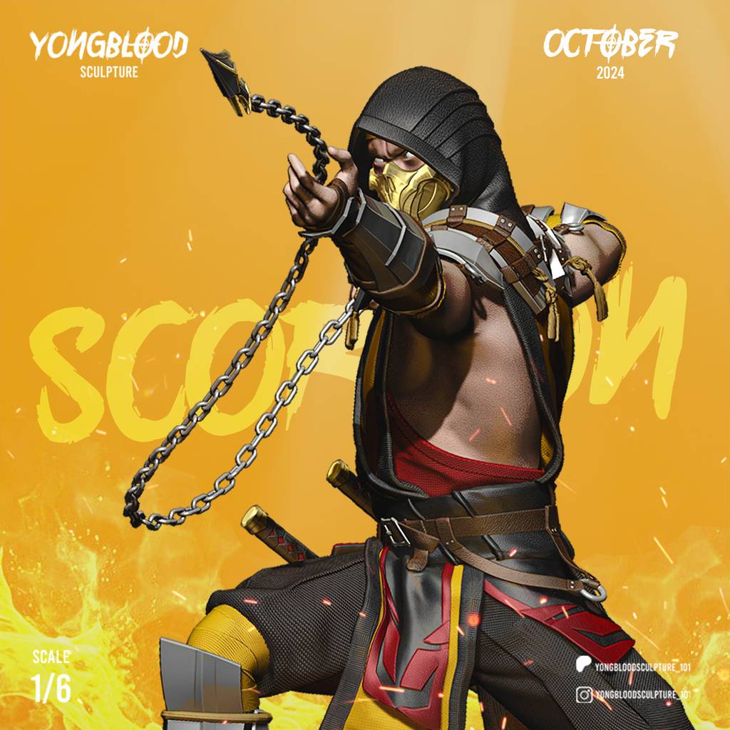 P站图纸印象馆 Yongblood Sculpture 真人快打 蝎子 Yongblood Sculpture 真人快打 蝎子