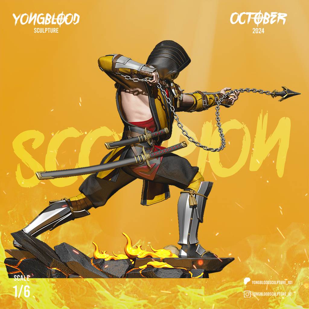 P站图纸印象馆 Yongblood Sculpture 真人快打 蝎子 Yongblood Sculpture 真人快打 蝎子