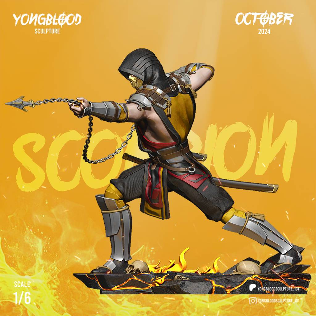 P站图纸印象馆 Yongblood Sculpture 真人快打 蝎子 Yongblood Sculpture 真人快打 蝎子