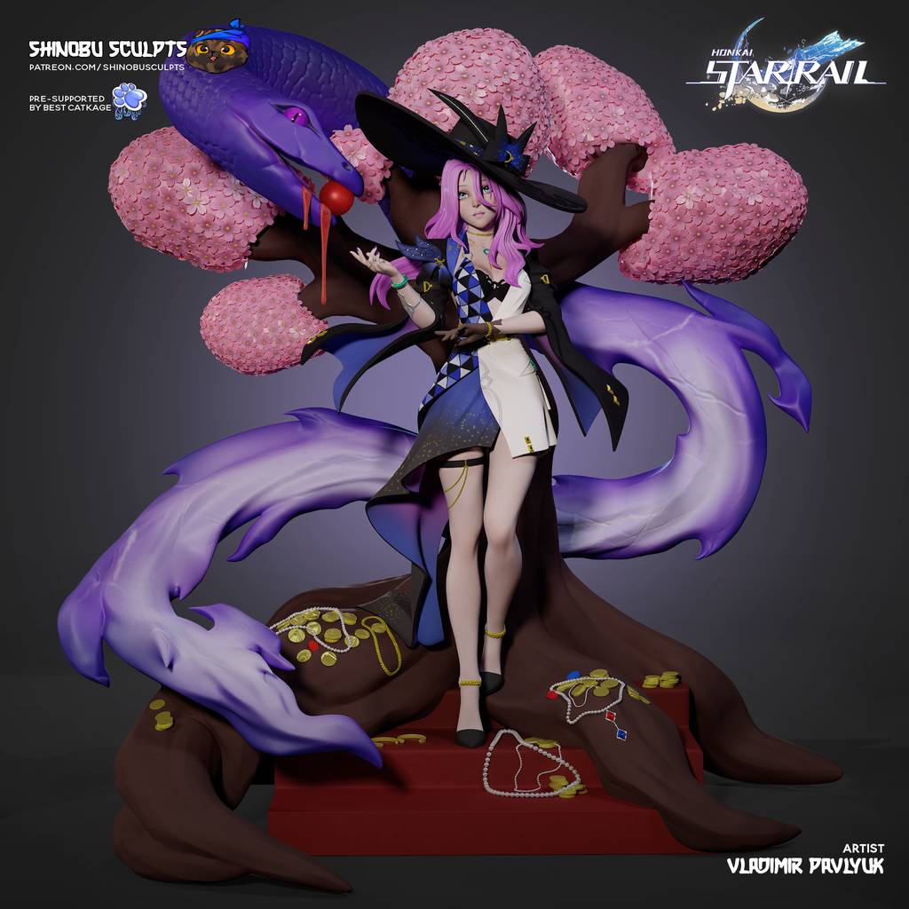 P站图纸印象馆 Shinobu Sculpts 崩坏:星穹铁道 翡翠 Shinobu Sculpts 崩坏:星穹铁道 翡翠