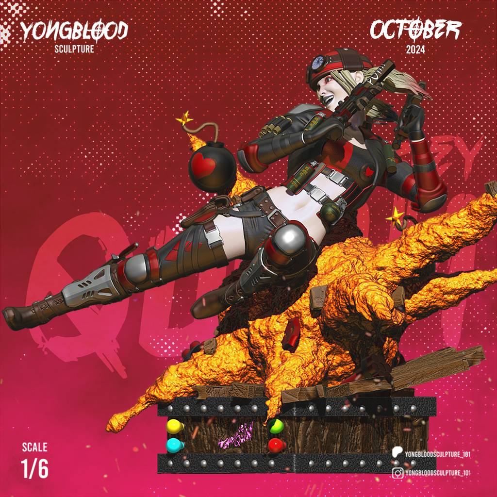 P站图纸印象馆 Yongblood Sculpture DC漫画 哈莉·奎茵 Yongblood Sculpture DC漫画 哈莉·奎茵