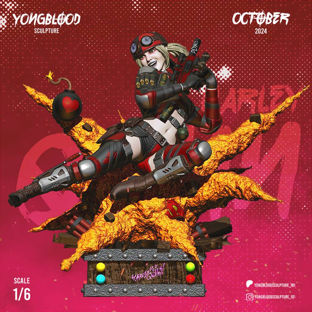 P站图纸印象馆 Yongblood Sculpture DC漫画 哈莉·奎茵 Yongblood Sculpture DC漫画 哈莉·奎茵