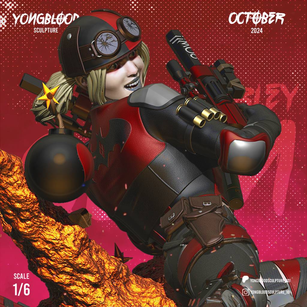 P站图纸印象馆 Yongblood Sculpture DC漫画 哈莉·奎茵 Yongblood Sculpture DC漫画 哈莉·奎茵