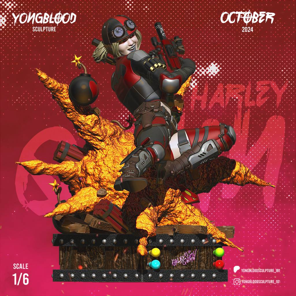 P站图纸印象馆 Yongblood Sculpture DC漫画 哈莉·奎茵 Yongblood Sculpture DC漫画 哈莉·奎茵
