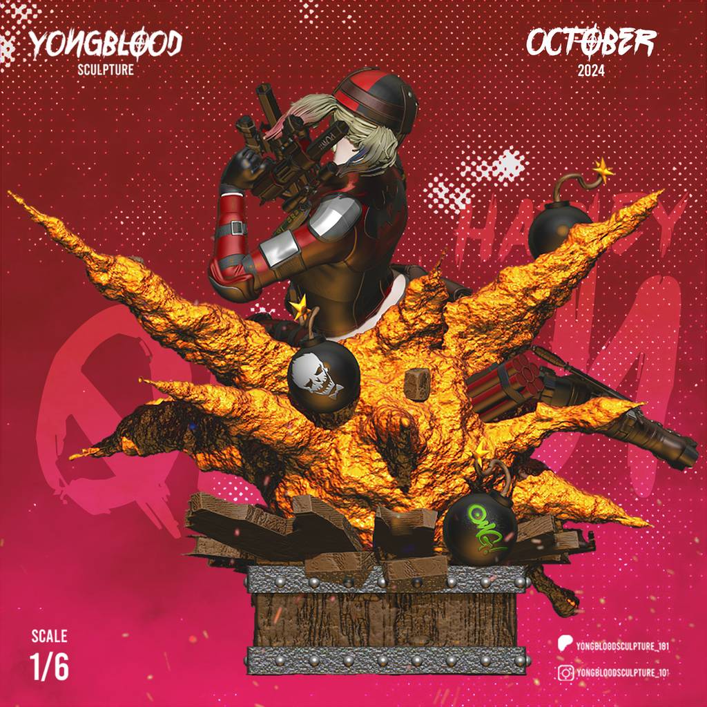 P站图纸印象馆 Yongblood Sculpture DC漫画 哈莉·奎茵 Yongblood Sculpture DC漫画 哈莉·奎茵