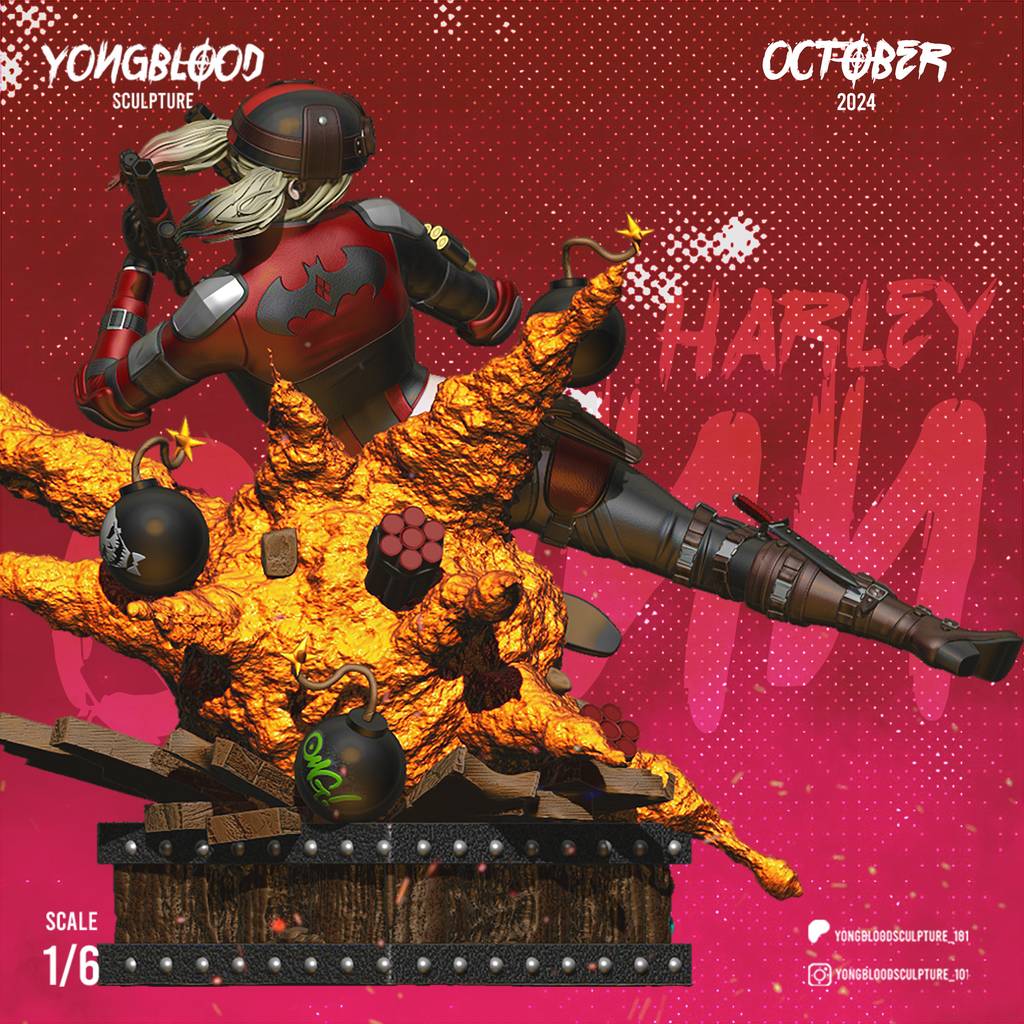 P站图纸印象馆 Yongblood Sculpture DC漫画 哈莉·奎茵 Yongblood Sculpture DC漫画 哈莉·奎茵