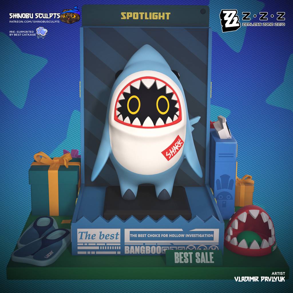 P站图纸印象馆 Shinobu Sculpts 绝区零 Sharkboo Shinobu Sculpts 绝区零 Sharkboo