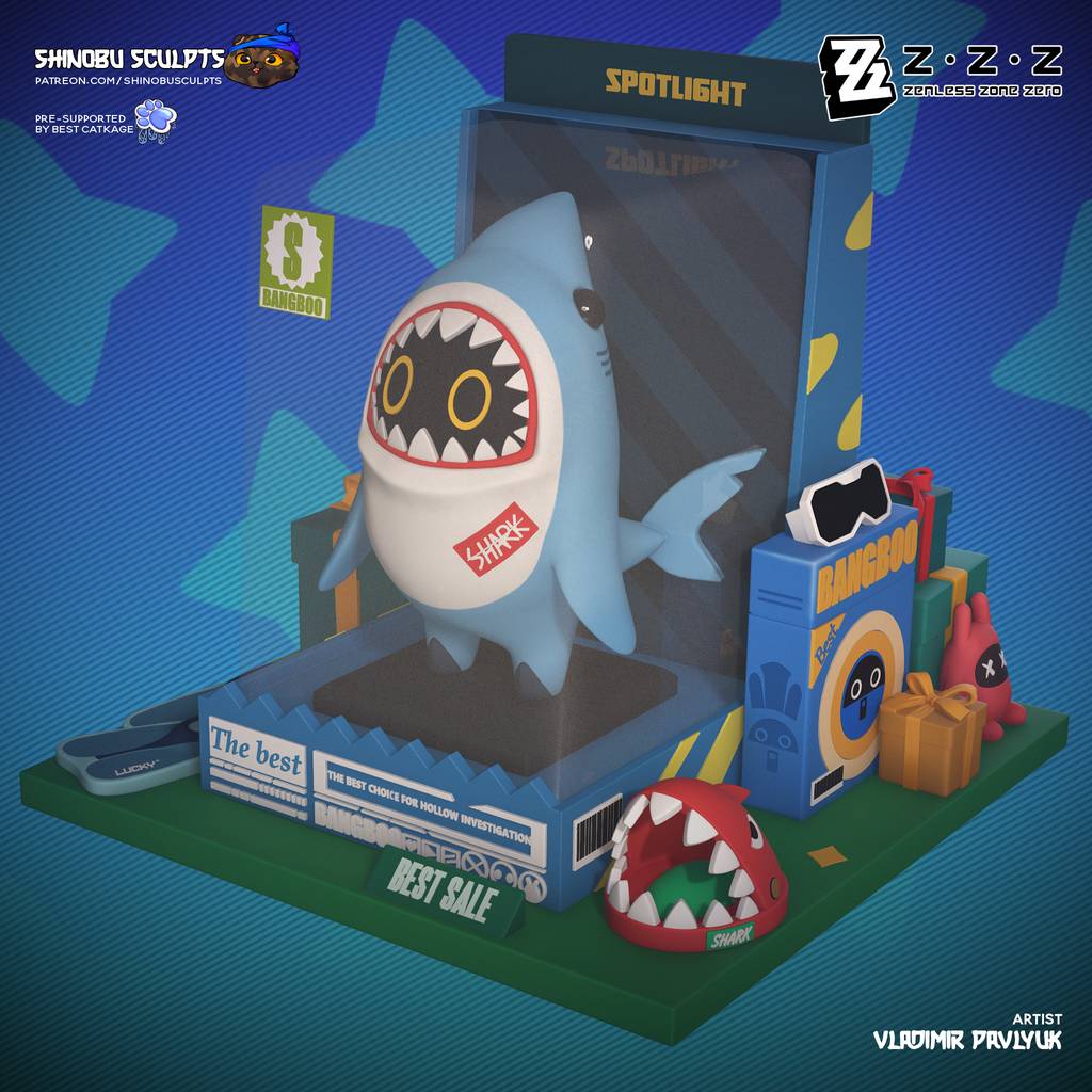 P站图纸印象馆 Shinobu Sculpts 绝区零 Sharkboo Shinobu Sculpts 绝区零 Sharkboo