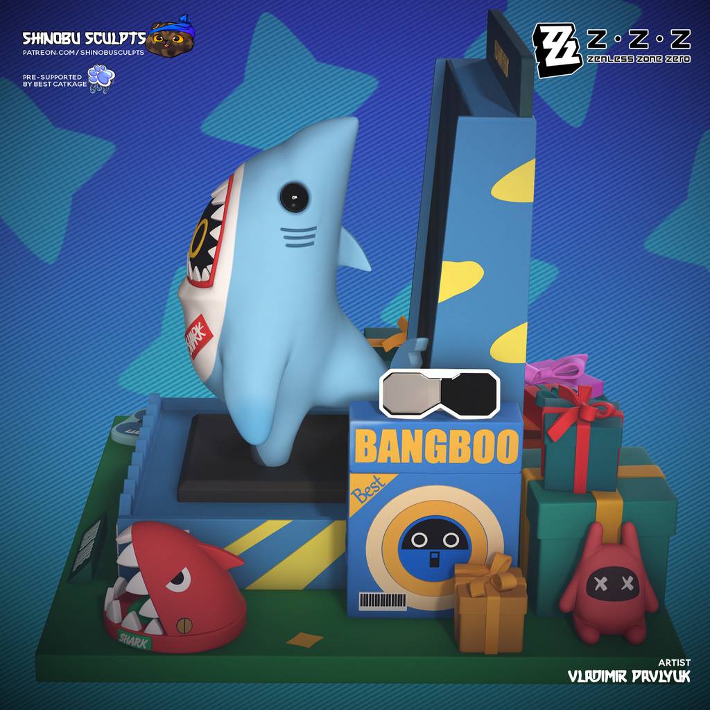 P站图纸印象馆 Shinobu Sculpts 绝区零 Sharkboo Shinobu Sculpts 绝区零 Sharkboo