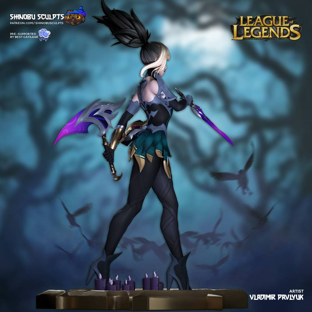 P站图纸印象馆 Shinobu Sculpts 英雄联盟 离群之刺·阿卡丽 Shinobu Sculpts 英雄联盟 离群之刺·阿卡丽