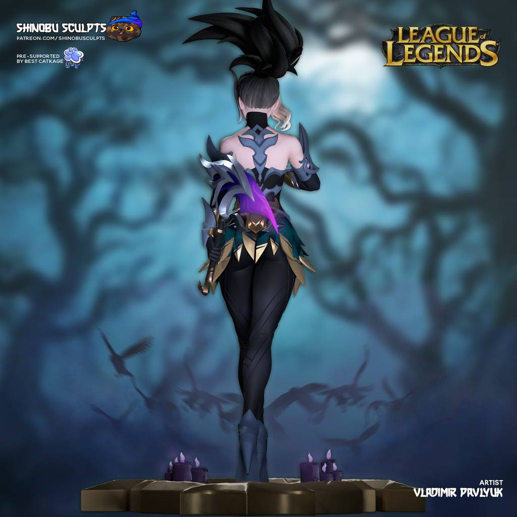P站图纸印象馆 Shinobu Sculpts 英雄联盟 离群之刺·阿卡丽 Shinobu Sculpts 英雄联盟 离群之刺·阿卡丽