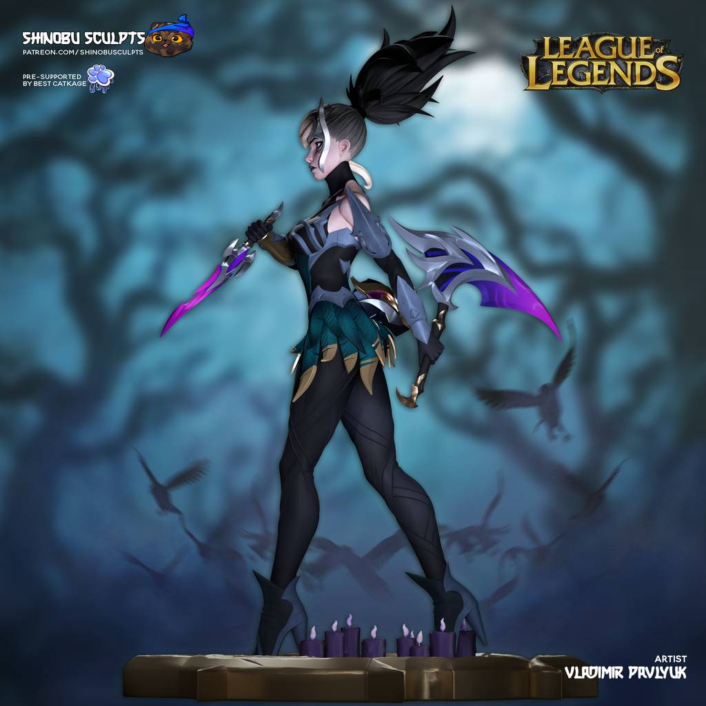 P站图纸印象馆 Shinobu Sculpts 英雄联盟 离群之刺·阿卡丽 Shinobu Sculpts 英雄联盟 离群之刺·阿卡丽