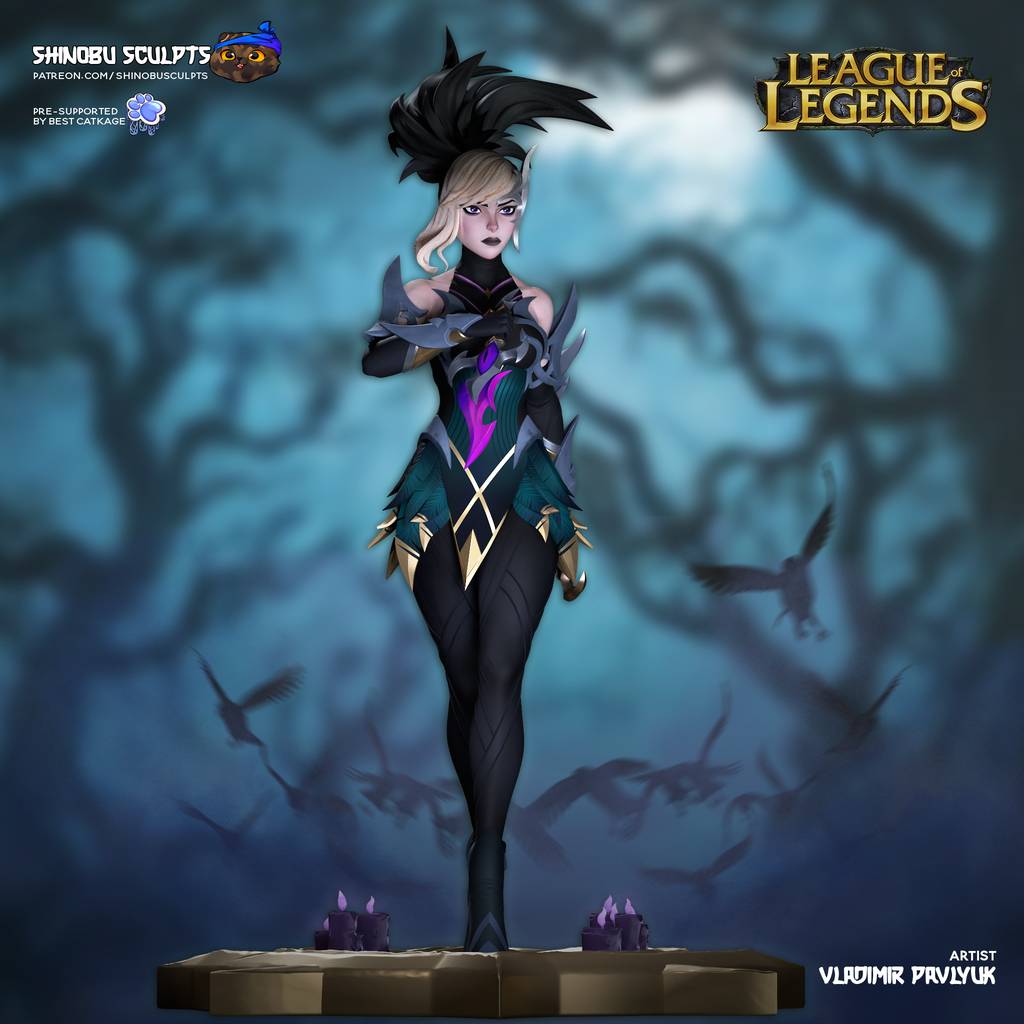 P站图纸印象馆 Shinobu Sculpts 英雄联盟 离群之刺·阿卡丽 Shinobu Sculpts 英雄联盟 离群之刺·阿卡丽