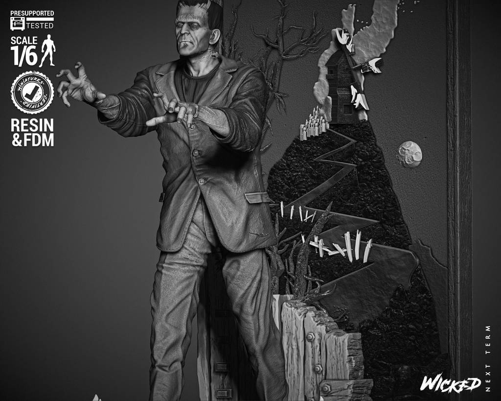 P站图纸印象馆 3DWicked 科学怪人 弗兰肯斯坦 3DWicked 科学怪人 弗兰肯斯坦