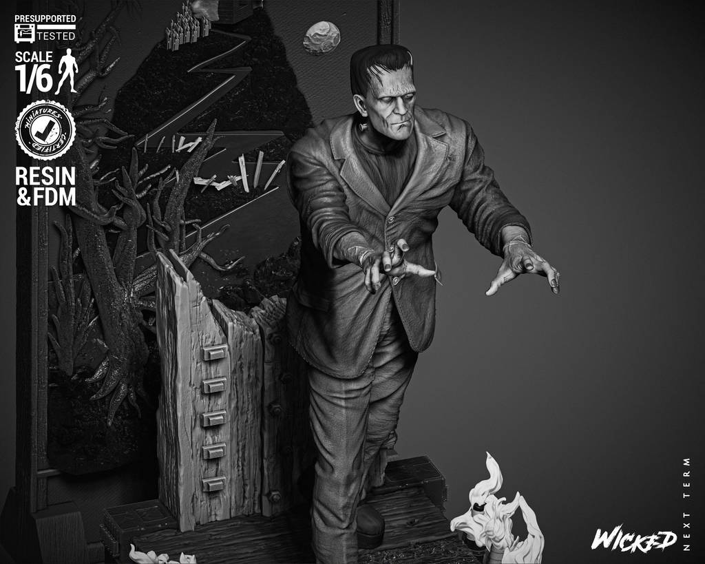 P站图纸印象馆 3DWicked 科学怪人 弗兰肯斯坦 3DWicked 科学怪人 弗兰肯斯坦