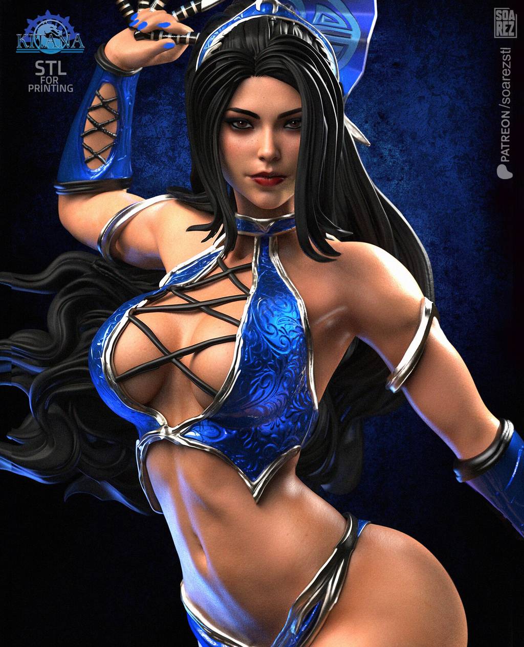 P站图纸印象馆 Soarez3D 真人快打 吉塔娜 Soarez3D 真人快打 吉塔娜