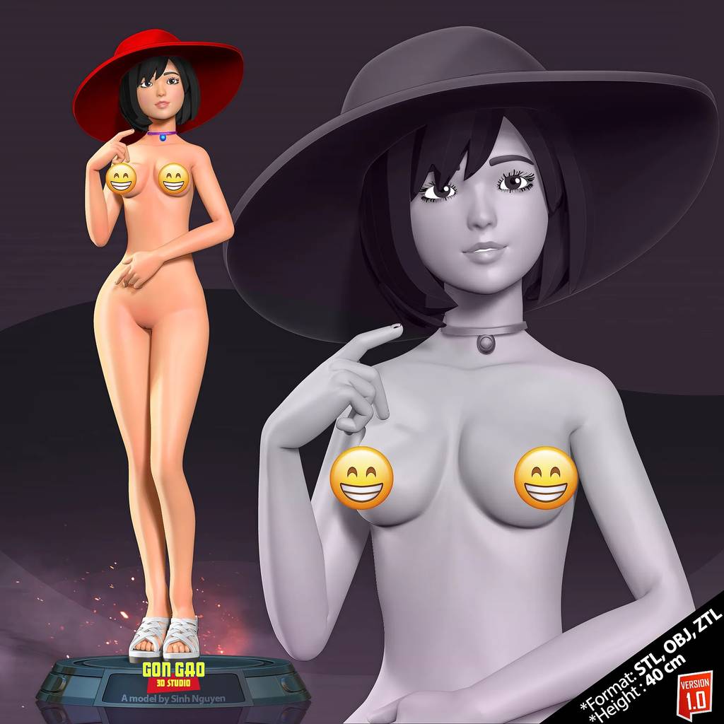 P站图纸印象馆 Sinh Nguyen 戴红帽子的女孩 Sinh Nguyen 戴红帽子的女孩