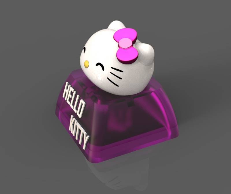 P站图纸印象馆 Sinh Nguyen Hello Kitty 键盘帽 Sinh Nguyen Hello Kitty 键盘帽