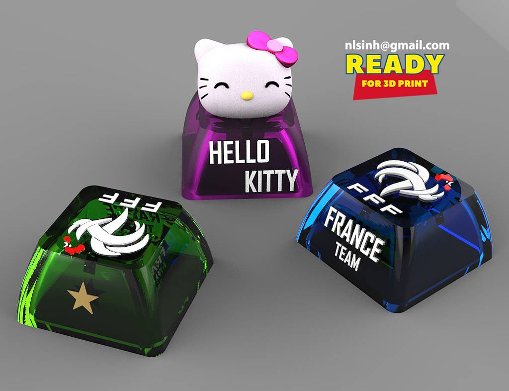 P站图纸印象馆 Sinh Nguyen Hello Kitty 键盘帽 Sinh Nguyen Hello Kitty 键盘帽