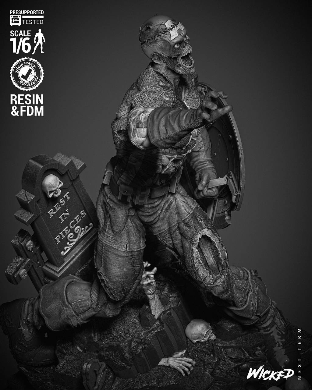 P站图纸印象馆 3DWicked 漫威 美国队长 3DWicked 漫威 美国队长