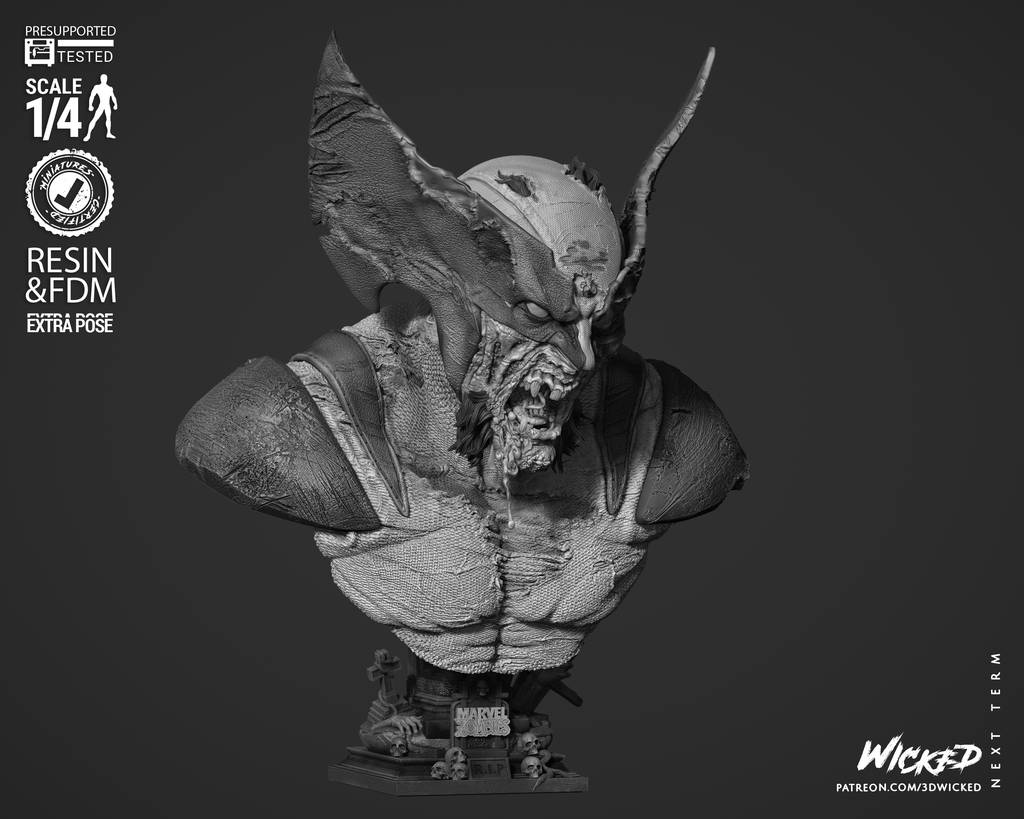 P站图纸印象馆 3DWicked 漫威 金钢狼 3DWicked 漫威 金钢狼