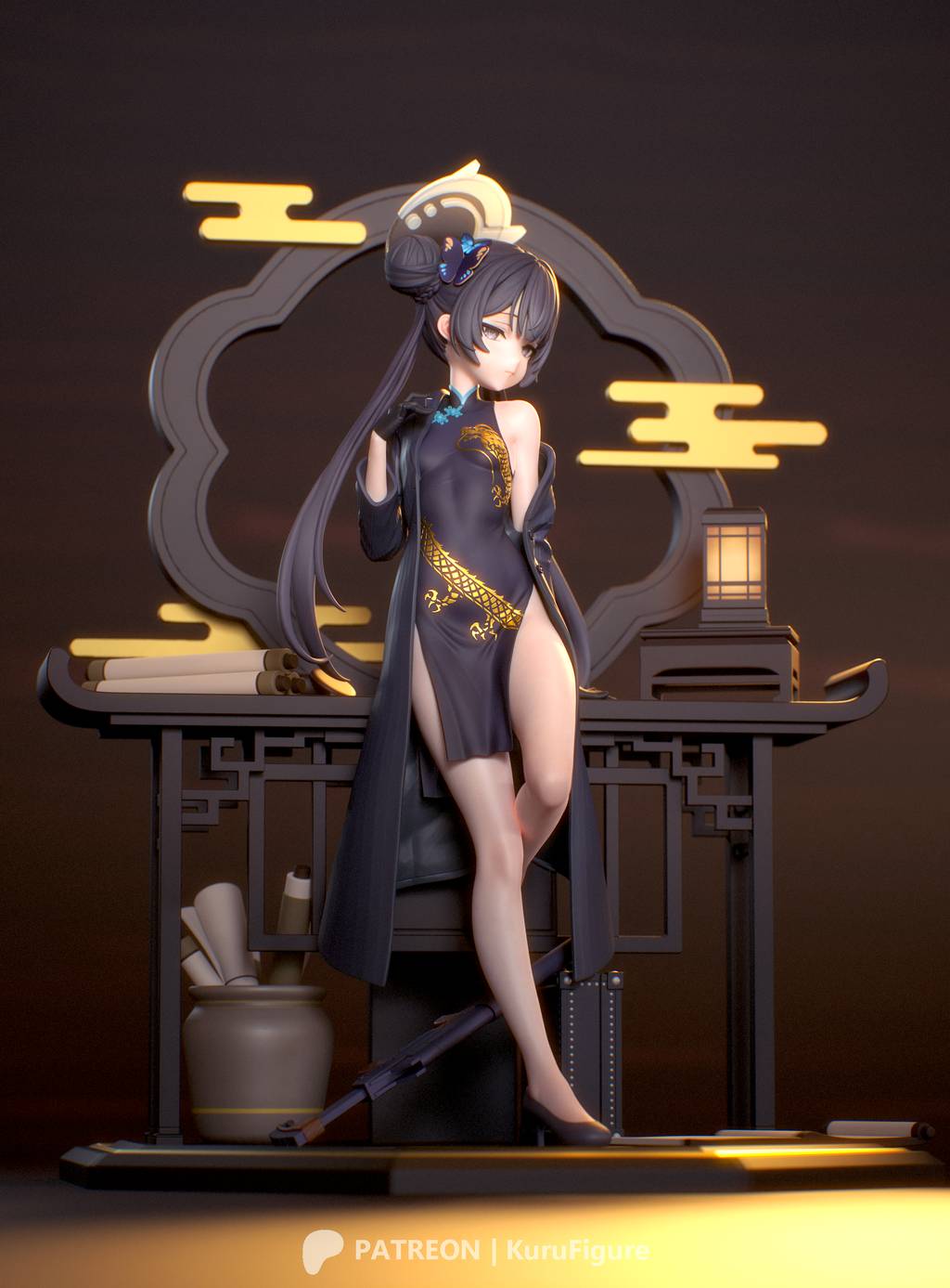 P站图纸印象馆 Kuru Figure 蔚蓝档案 龙华妃咲 Kuru Figure 蔚蓝档案 龙华妃咲