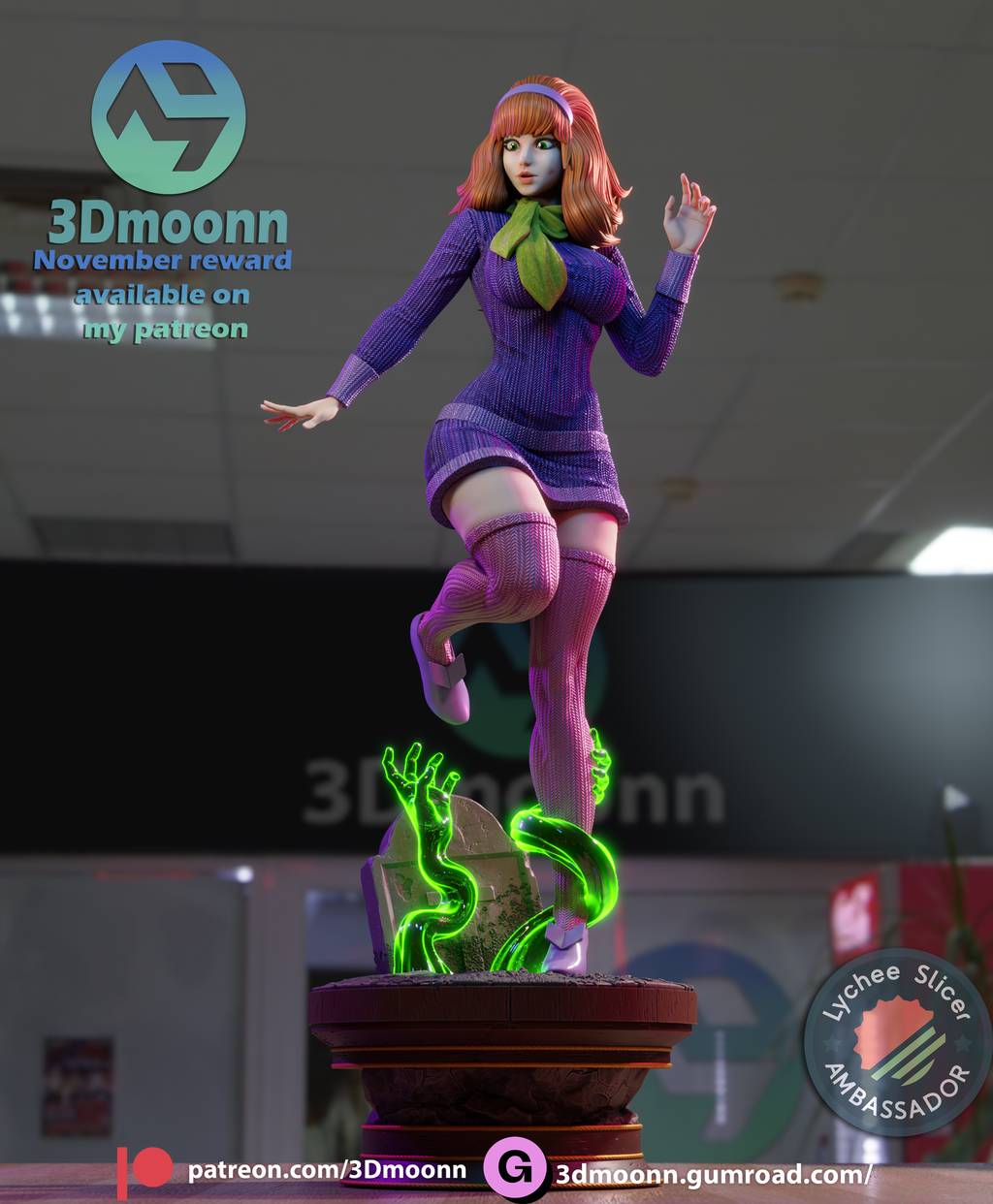 P站图纸印象馆 3Dmoonn 史酷比狗 达芙妮 3Dmoonn 史酷比狗 达芙妮