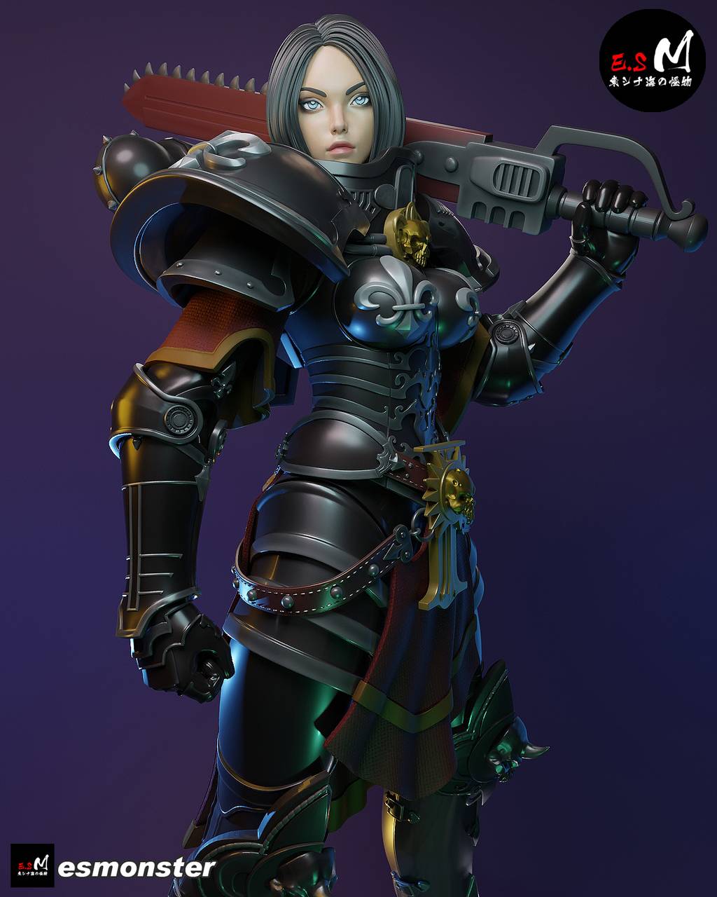 P站图纸印象馆 ESMonster 战锤K 战斗姐妹 ESMonster 战锤K 战斗姐妹