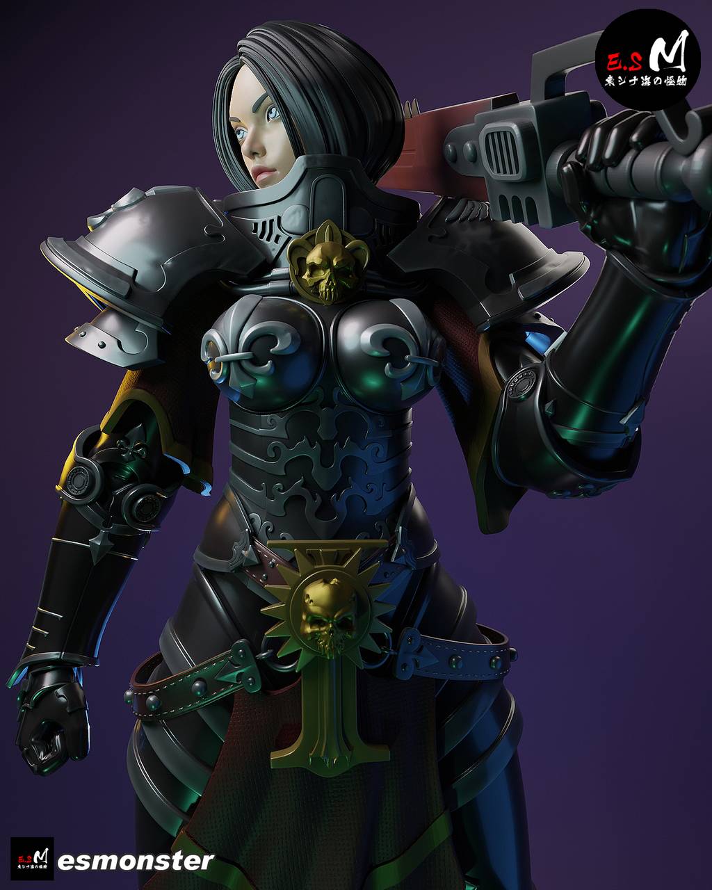 P站图纸印象馆 ESMonster 战锤K 战斗姐妹 ESMonster 战锤K 战斗姐妹