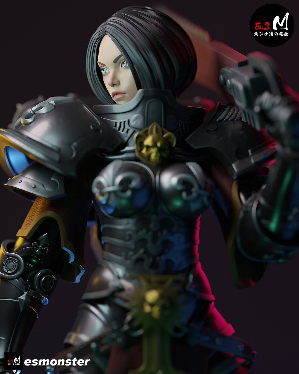 P站图纸印象馆 ESMonster 战锤K 战斗姐妹 ESMonster 战锤K 战斗姐妹