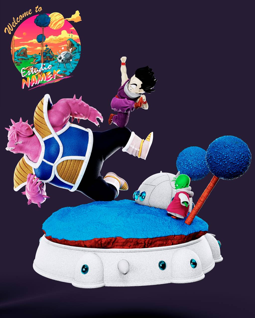 P站图纸印象馆 龙珠 悟饭VS多多利亚 龙珠 悟饭VS多多利亚