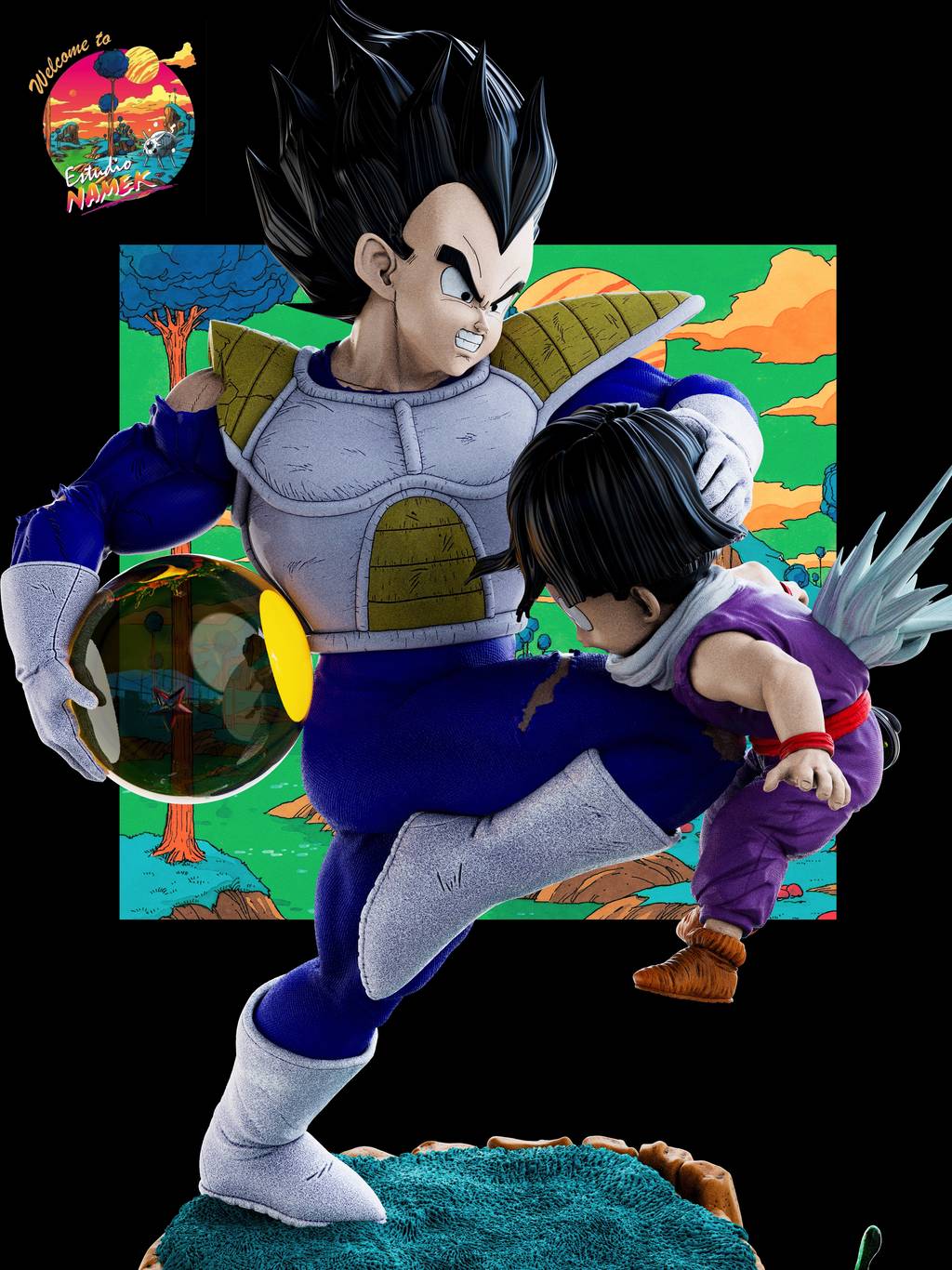 P站图纸印象馆 龙珠 悟空VS贝吉塔 龙珠 悟空VS贝吉塔