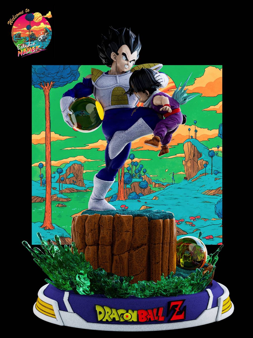 P站图纸印象馆 龙珠 悟空VS贝吉塔 龙珠 悟空VS贝吉塔