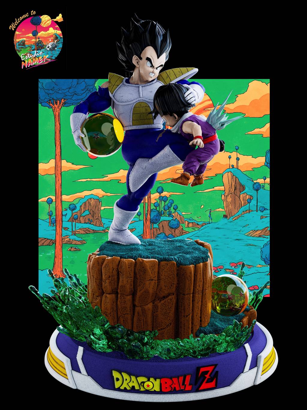 P站图纸印象馆 龙珠 悟空VS贝吉塔 龙珠 悟空VS贝吉塔