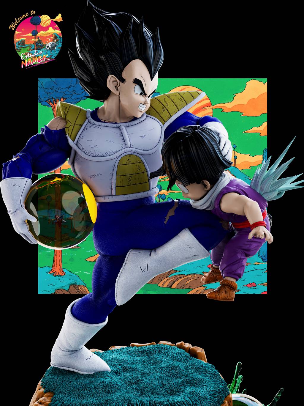 P站图纸印象馆 龙珠 悟空VS贝吉塔 龙珠 悟空VS贝吉塔