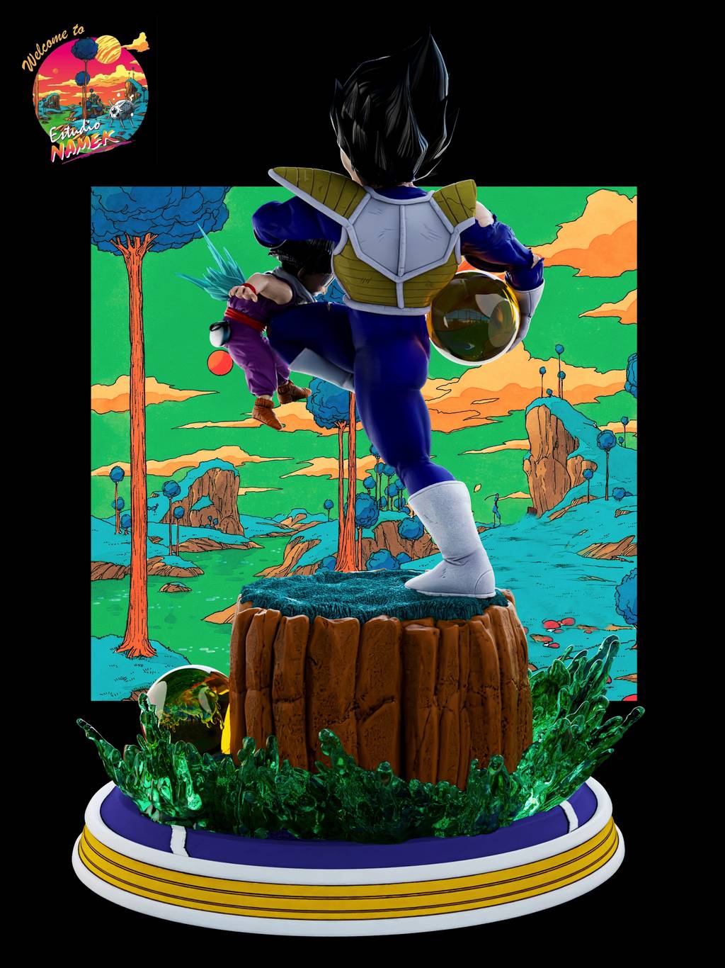 P站图纸印象馆 龙珠 悟空VS贝吉塔 龙珠 悟空VS贝吉塔