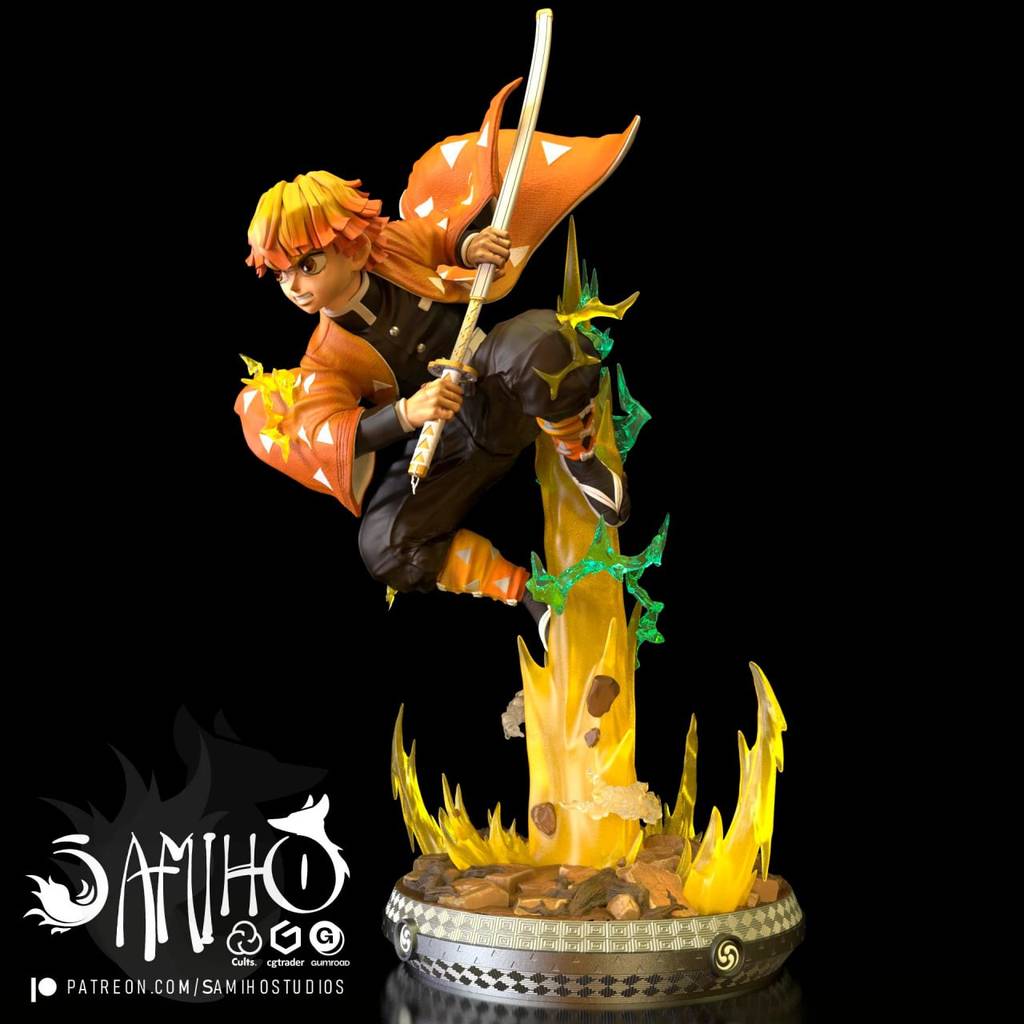 P站图纸印象馆 Samiho 鬼灭之刃 我妻善逸 Samiho 鬼灭之刃 我妻善逸