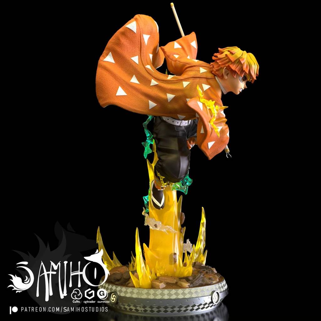 P站图纸印象馆 Samiho 鬼灭之刃 我妻善逸 Samiho 鬼灭之刃 我妻善逸