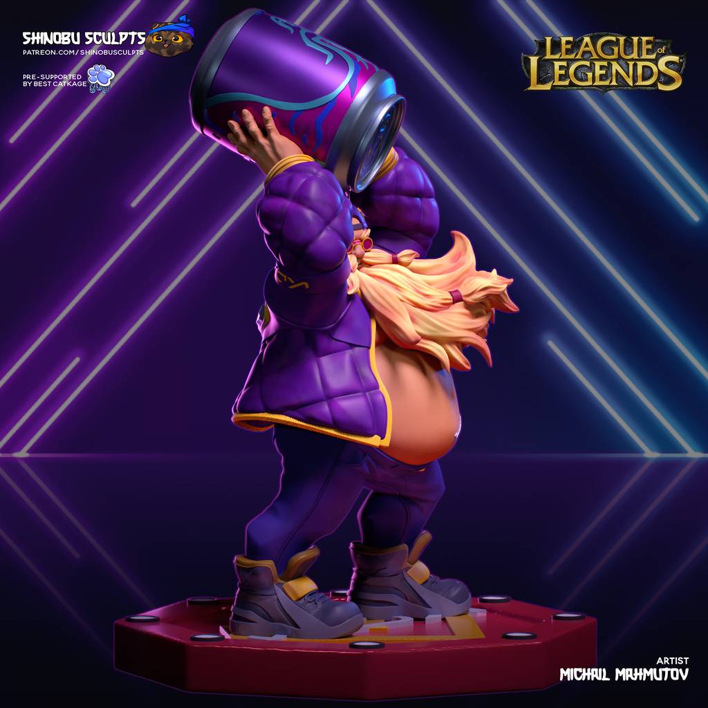 P站图纸印象馆 Shinobu Sculpts 英雄联盟 酒桶古拉加斯 Shinobu Sculpts 英雄联盟 酒桶古拉加斯
