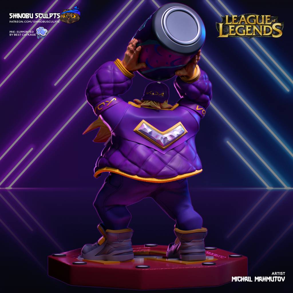 P站图纸印象馆 Shinobu Sculpts 英雄联盟 酒桶古拉加斯 Shinobu Sculpts 英雄联盟 酒桶古拉加斯