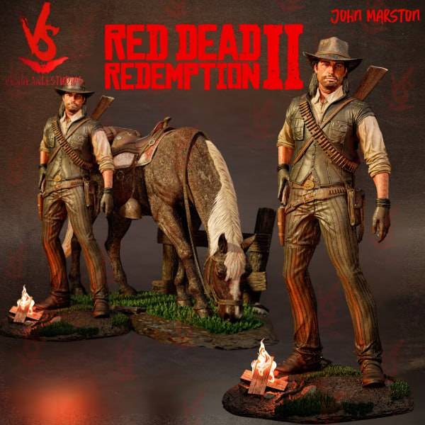 P站图纸印象馆 荒野大镖客 约翰·马斯顿 荒野大镖客 约翰·马斯顿