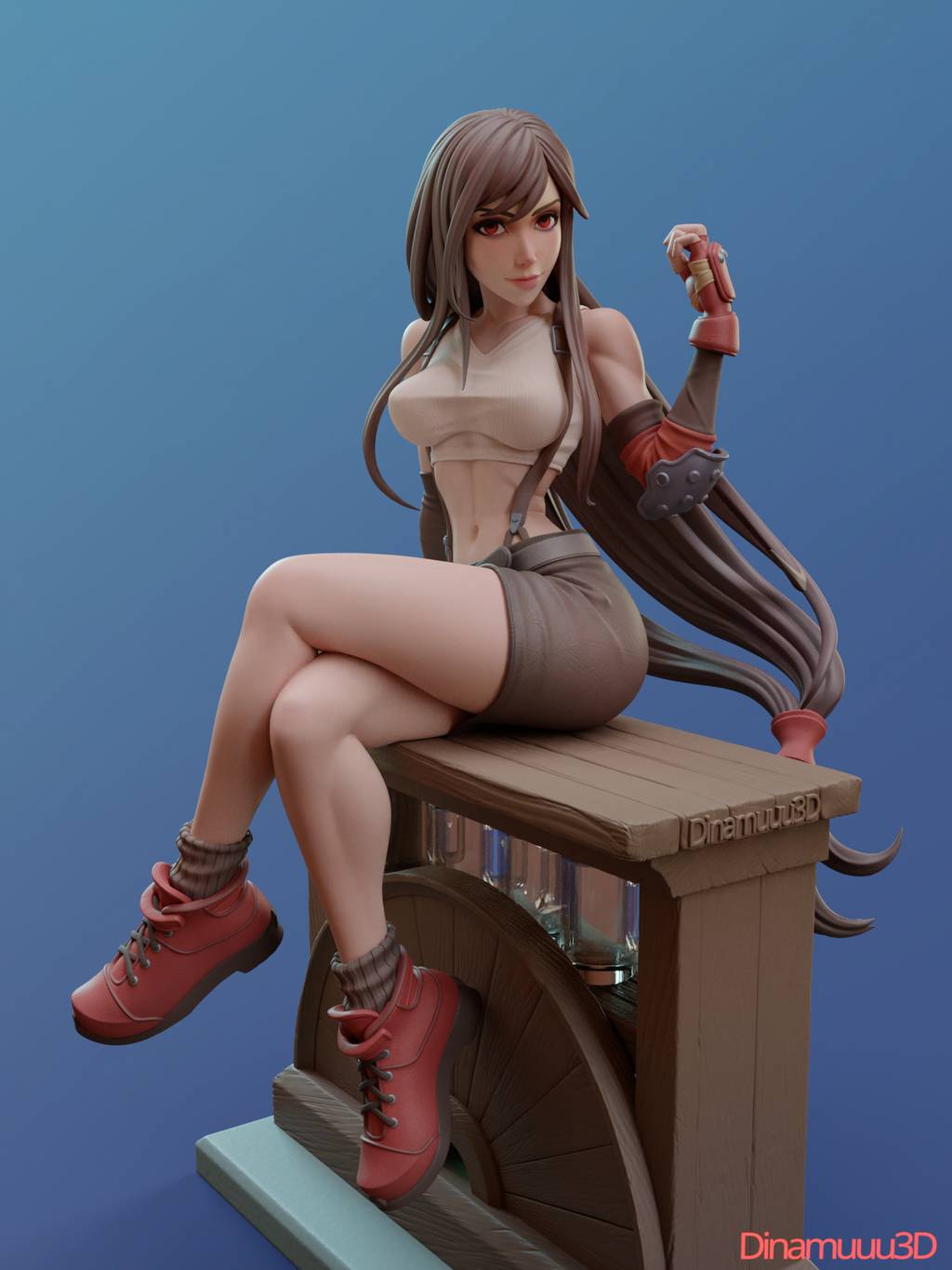 P站图纸印象馆 Dinamuuu 3D 最终幻想 蒂法·洛克哈特 Dinamuuu 3D 最终幻想 蒂法·洛克哈特