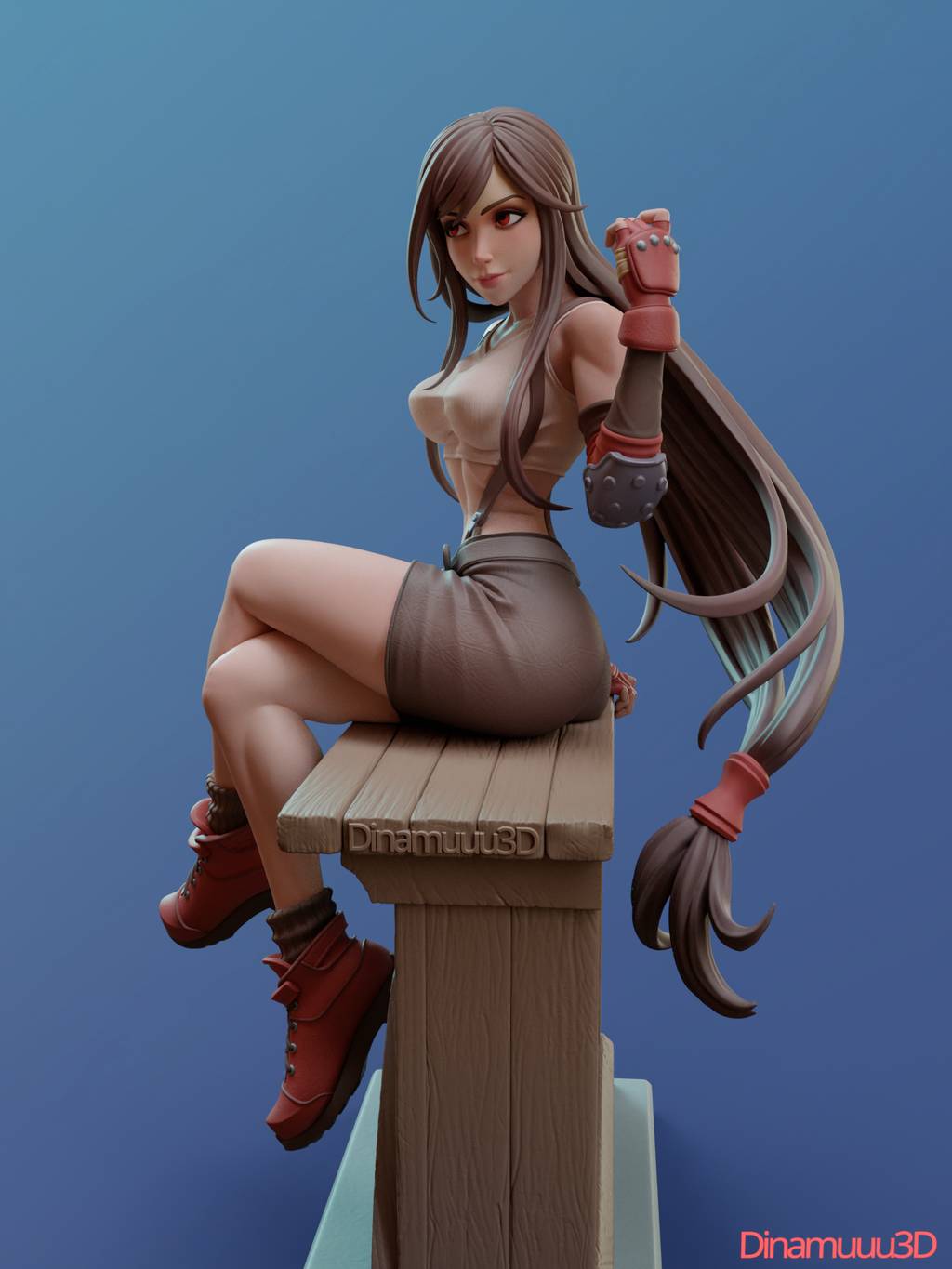 P站图纸印象馆 Dinamuuu 3D 最终幻想 蒂法·洛克哈特 Dinamuuu 3D 最终幻想 蒂法·洛克哈特