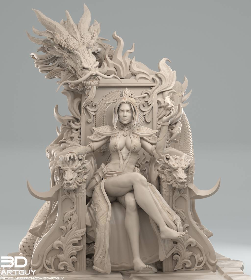 P站图纸印象馆 3DArtGuy 火龙女王 3DArtGuy 火龙女王